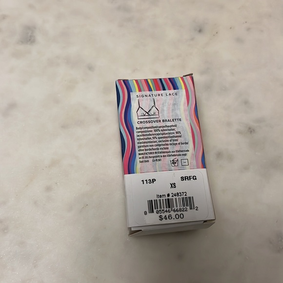 Hanky Panky lace crossover bralette. Adjustable straps. Starfruit. Size XS. New. - Picture 3 of 3